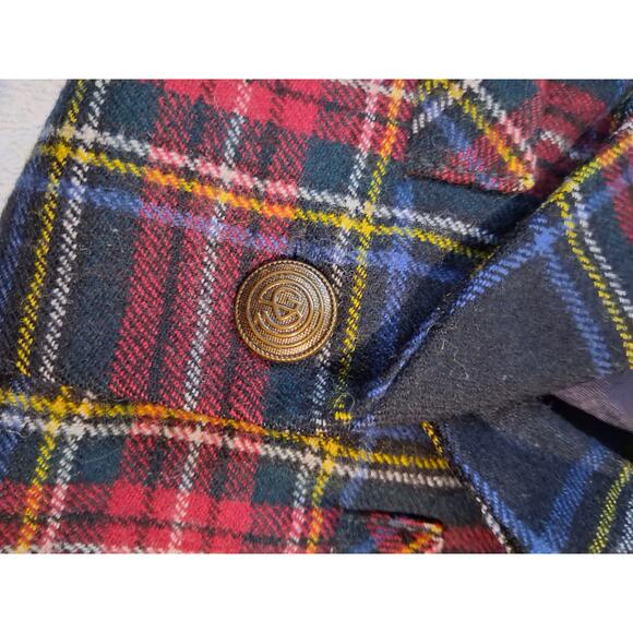 Vintage Y2K Giorgio Sant'Angelo Women's size Small Plaid Preppy Academia Vest - Picture 7 of 15